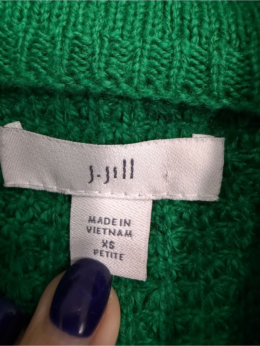 J. Jill Emerald Green Knit Turtleneck Sweater - Picture 3 of 11